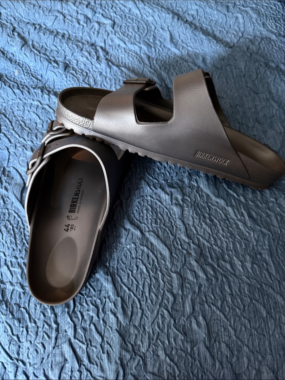Birkenstock Men's Two-Strap EVA Sandals in Dark Grey